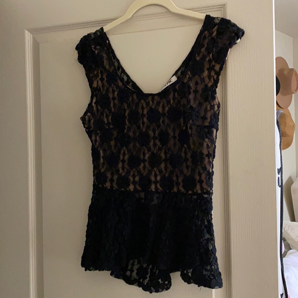 Formal floral lace blouse
